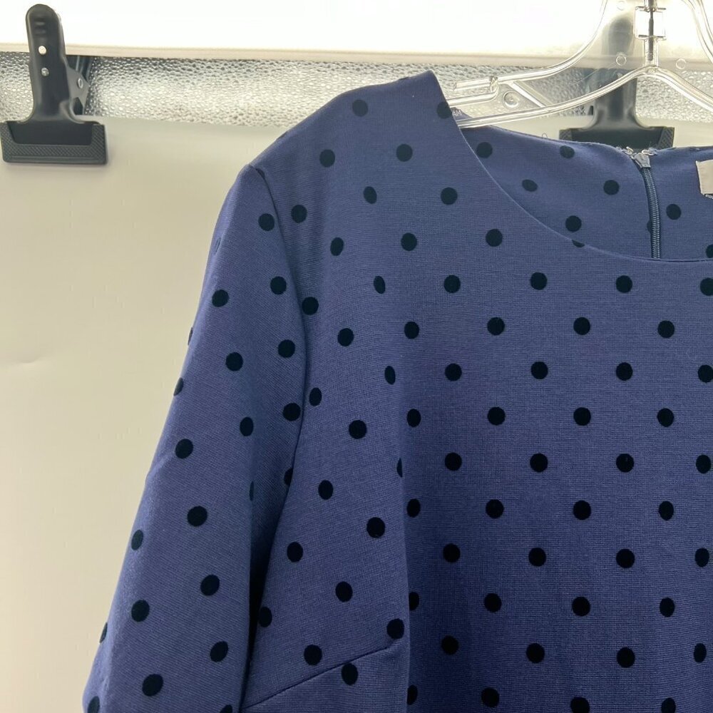 Old Navy Women's Short Sleeve Polka Dot Sheath Dress Amethyst/Black Size Large - Picture 3 of 9